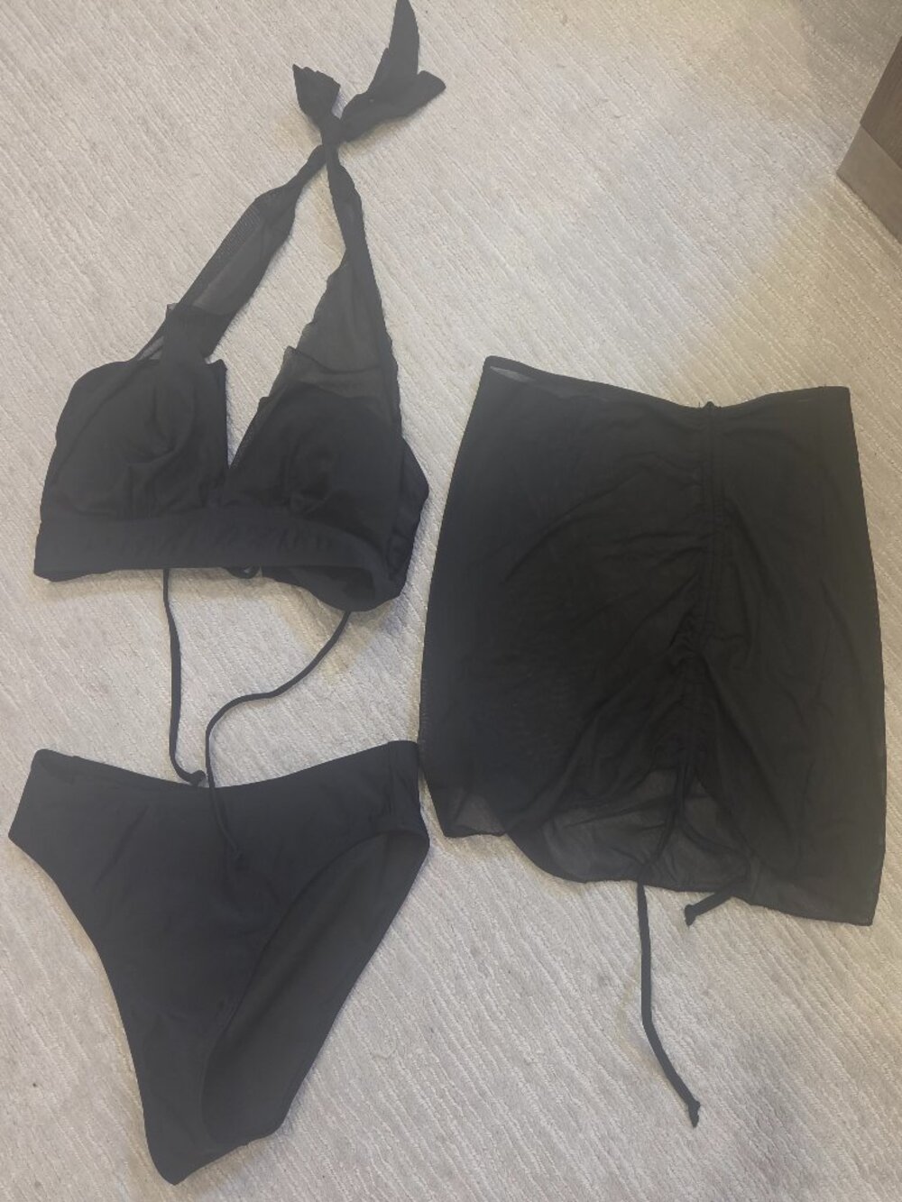 3 piece Black bathing suit